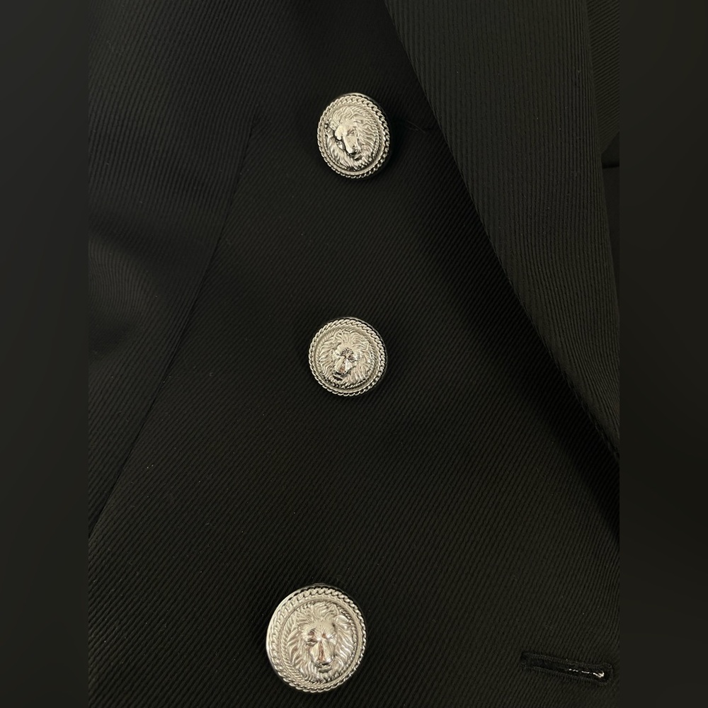 Authentic Balmain Double Breasted Wool Twill Blaz… - image 7